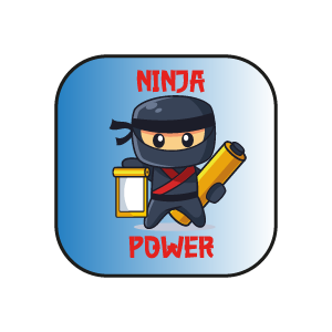 Ninja power Patch for backpack blue