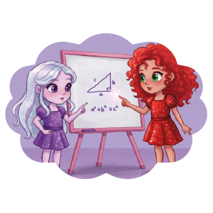 Kiz patch with 2 girls for backpack purple