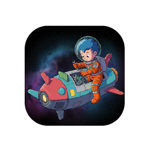 Space Patch for backpack square shape